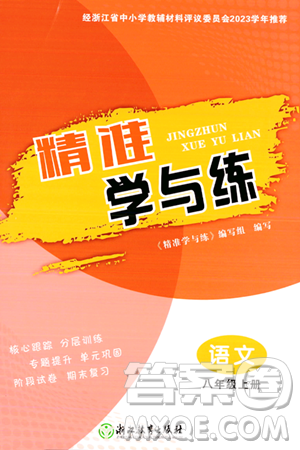 浙江教育出版社2023年秋精準(zhǔn)學(xué)與練八年級(jí)語(yǔ)文上冊(cè)通用版答案