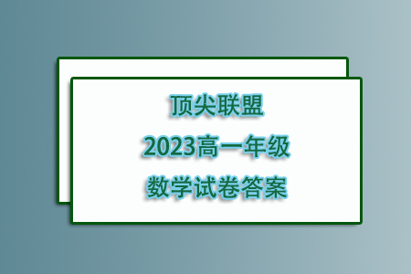 頂尖名校聯(lián)盟2023-2024學(xué)年高一上學(xué)期期中檢測數(shù)學(xué)試題答案