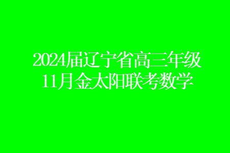 2024屆遼寧省高三年級11月金太陽聯(lián)考24-131C數(shù)學(xué)試題答案