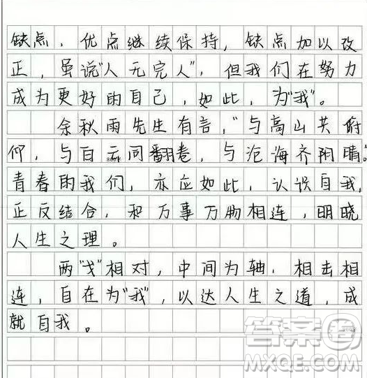 青春期認(rèn)識(shí)自我是很微妙的材料作文800字