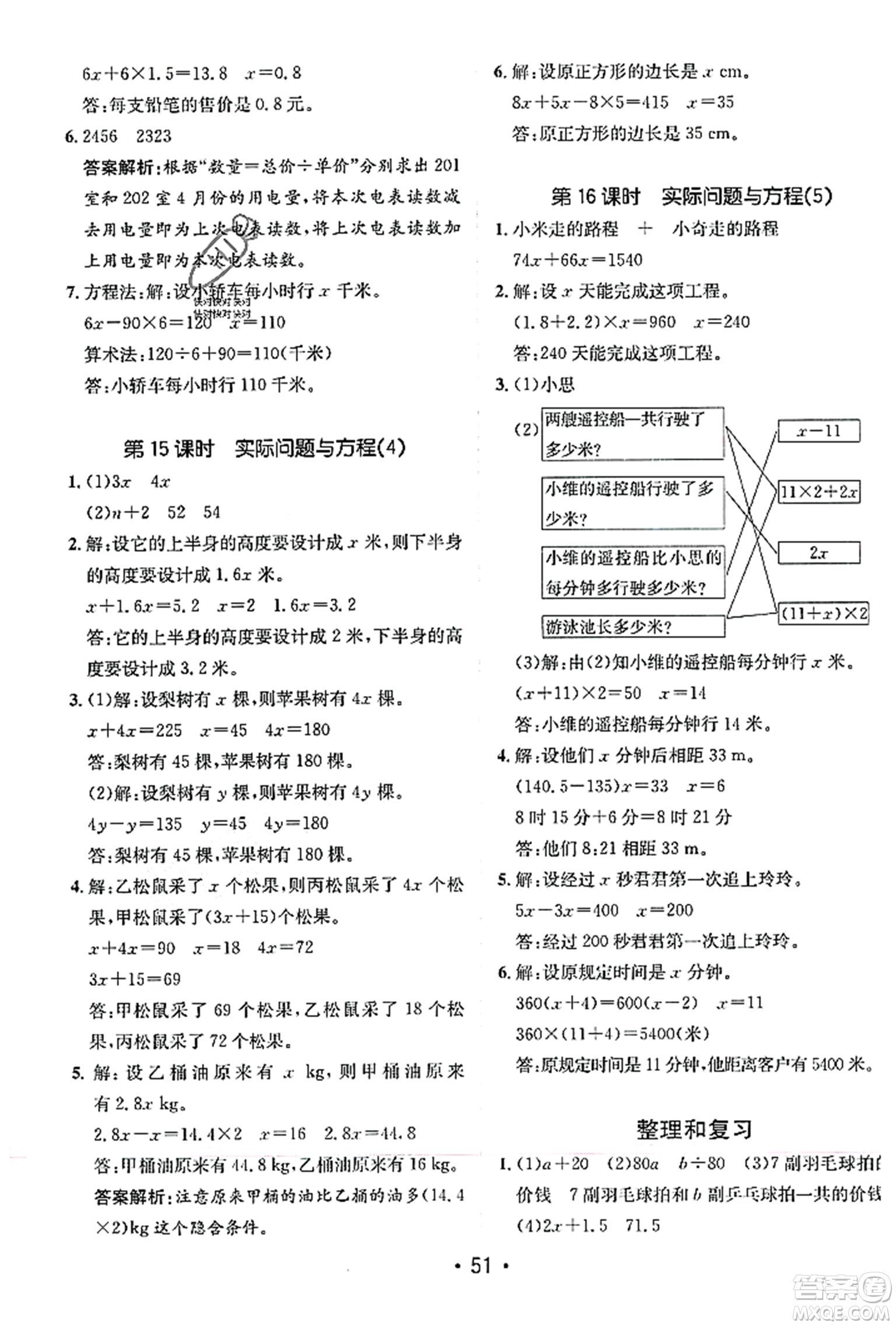 新疆青少年出版社2023年秋同行課課100分過關作業(yè)五年級數學上冊人教版答案