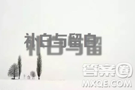 補白與留白材料作文800字 關(guān)于補白與留白的材料作文800字
