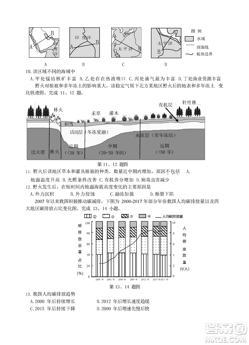 2023年11月浙江稽陽聯(lián)誼學校高三聯(lián)考地理參考答案