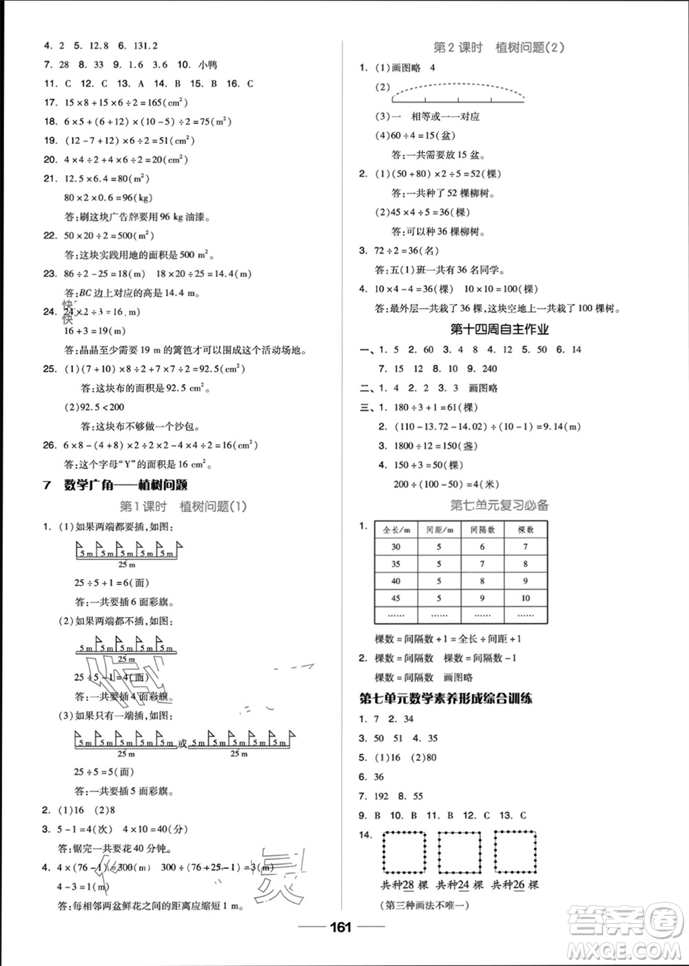 山東科學(xué)技術(shù)出版社2023年秋新思維伴你學(xué)五年級數(shù)學(xué)上冊人教版參考答案