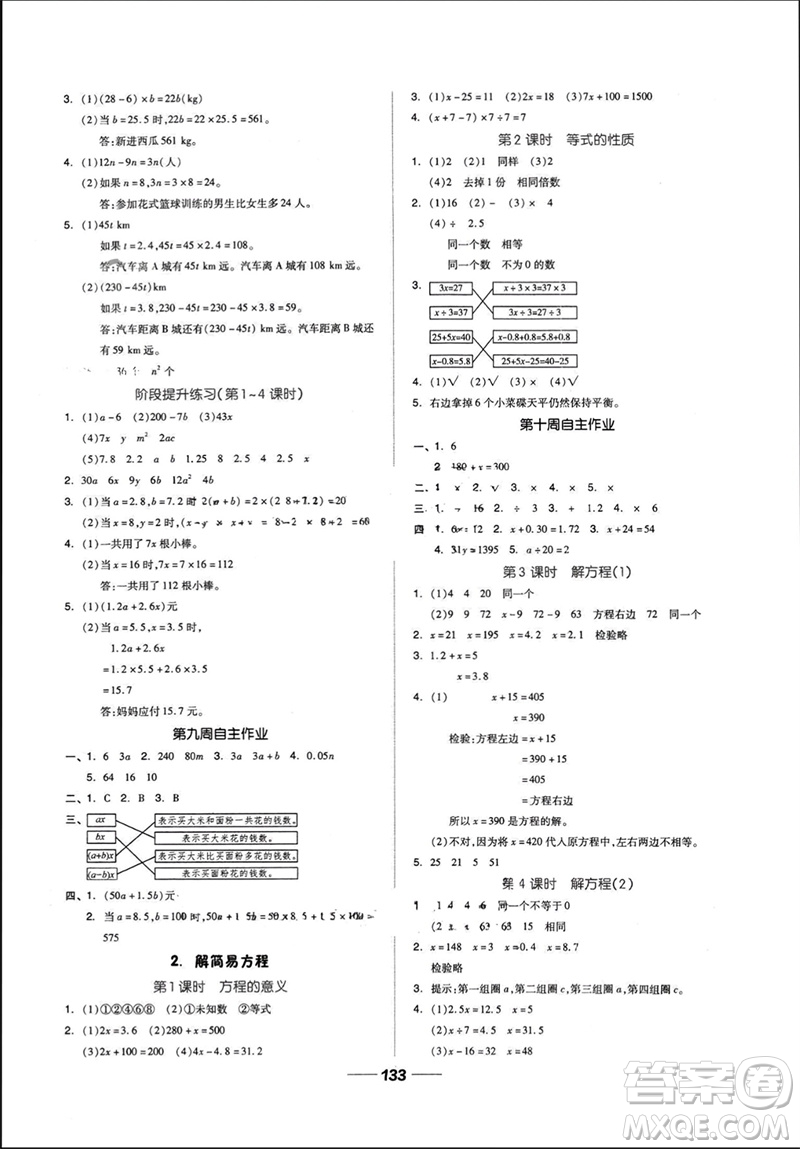 山東科學(xué)技術(shù)出版社2023年秋新思維伴你學(xué)達標測試卷五年級數(shù)學(xué)上冊人教版參考答案