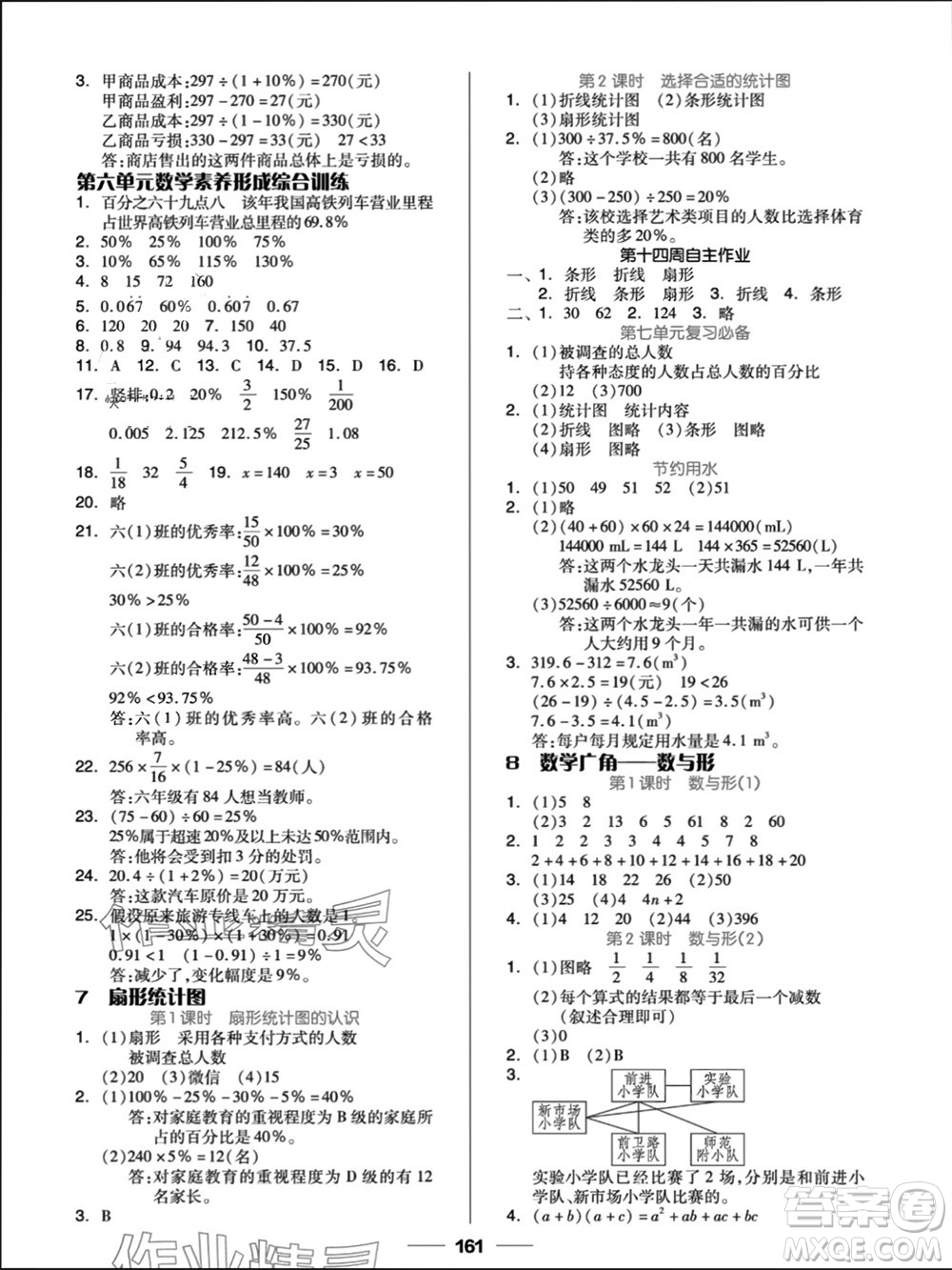 山東科學(xué)技術(shù)出版社2023年秋新思維伴你學(xué)六年級數(shù)學(xué)上冊人教版參考答案