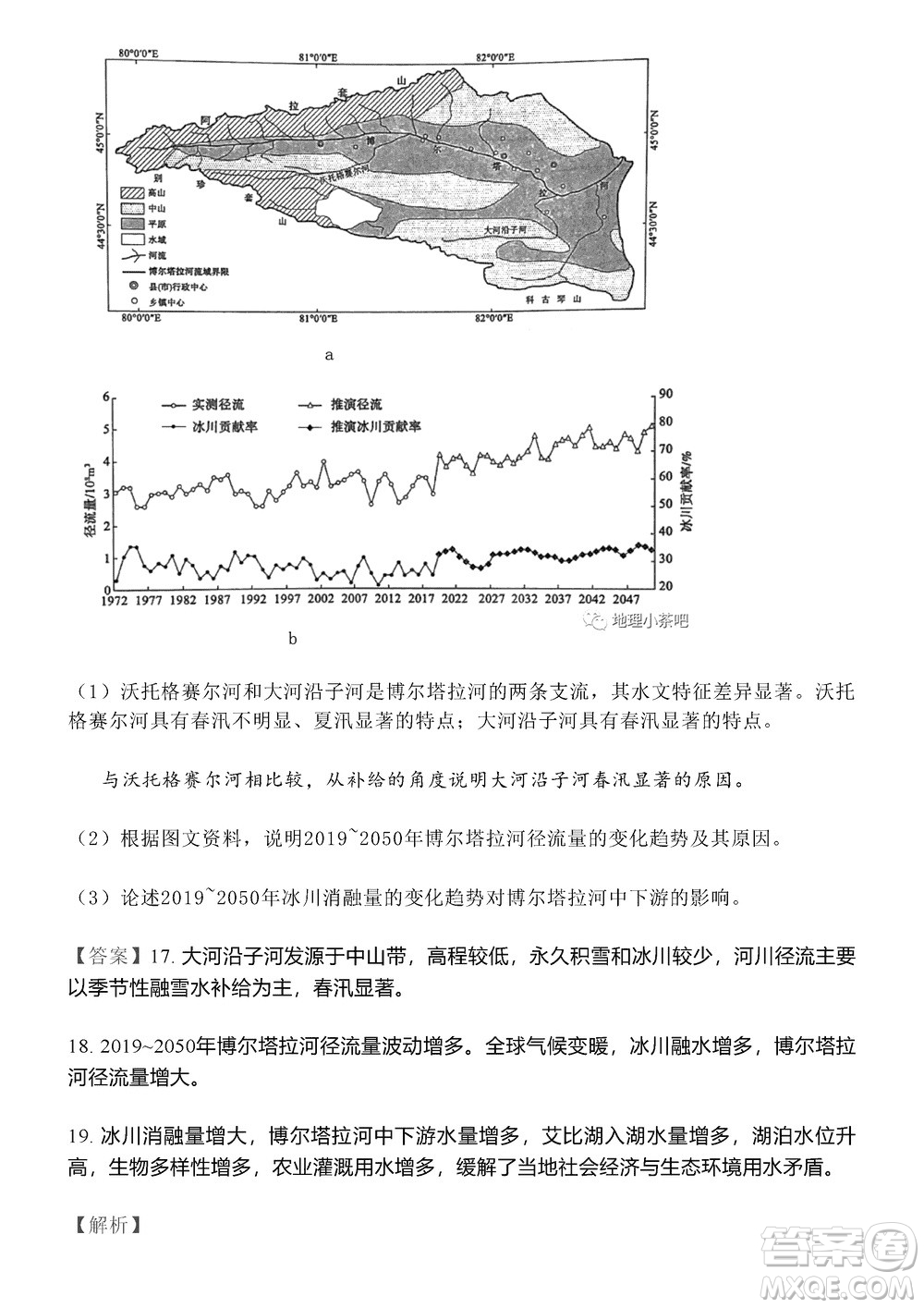 淄博市2023-2024學(xué)年高三上學(xué)期11月期中檢測(cè)地理參考答案
