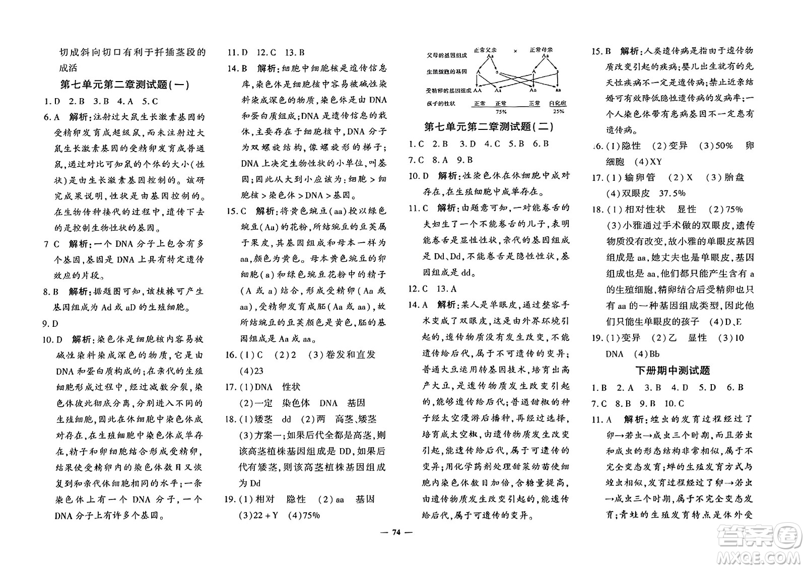 濟(jì)南出版社2023年秋黃岡360度定制密卷八年級(jí)生物上冊(cè)通用版答案