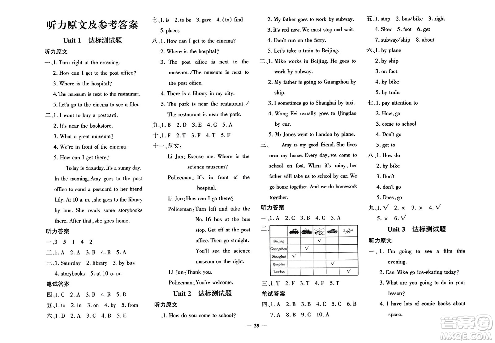濟(jì)南出版社2023年秋黃岡360度定制密卷六年級(jí)英語(yǔ)上冊(cè)人教PEP版答案