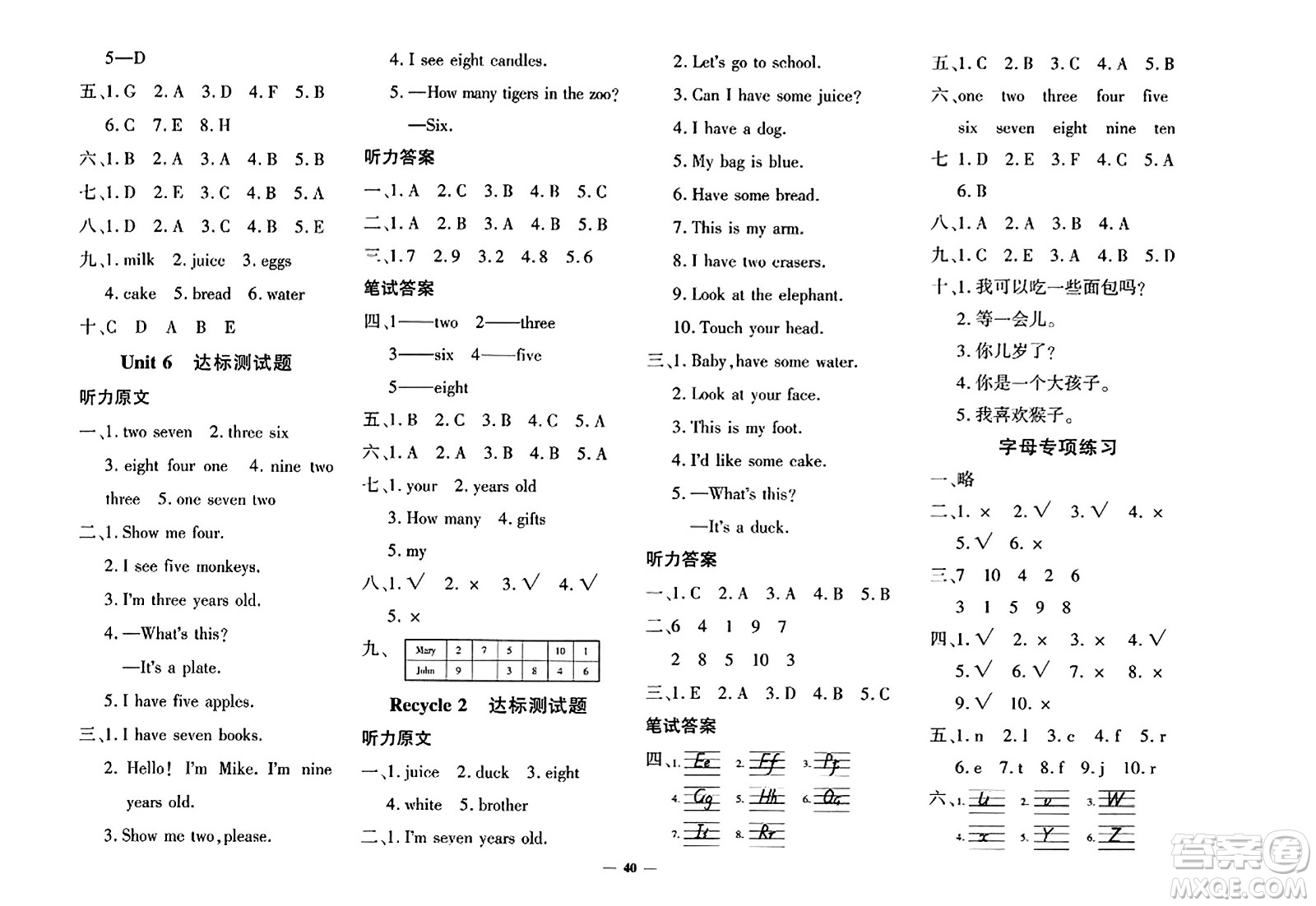 濟(jì)南出版社2023年秋黃岡360度定制密卷三年級(jí)英語(yǔ)上冊(cè)人教PEP版答案