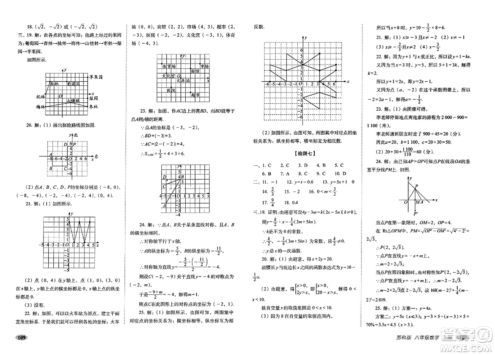 長春出版社2023年秋聚能闖關(guān)100分期末復(fù)習(xí)沖刺卷八年級(jí)數(shù)學(xué)上冊(cè)蘇科版答案