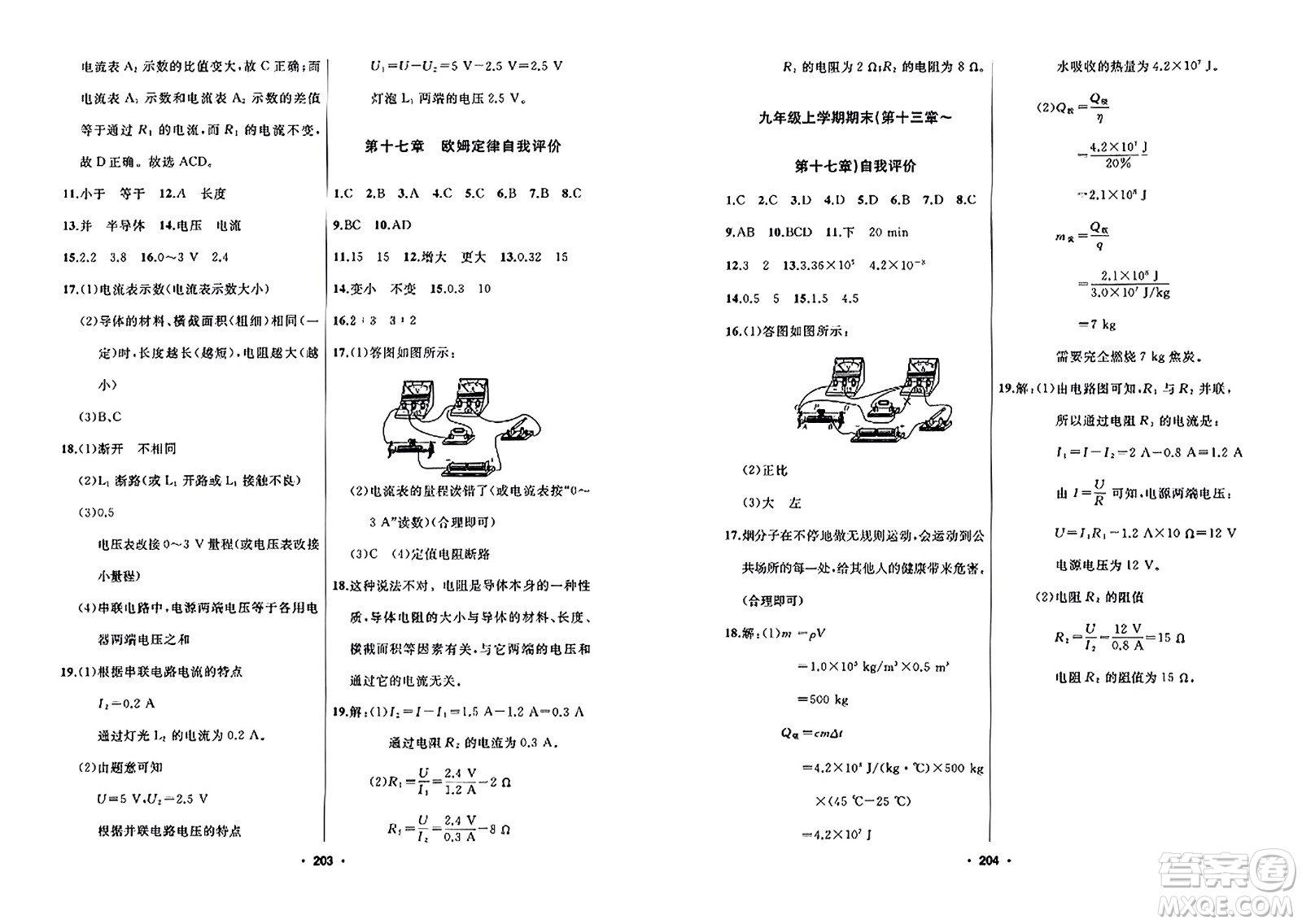 延邊人民出版社2023年秋試題優(yōu)化課堂同步九年級物理上冊人教版答案