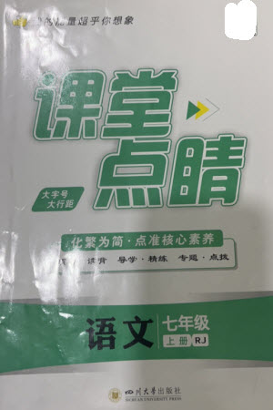 四川大學出版社2023年秋課堂點睛七年級語文上冊人教版參考答案
