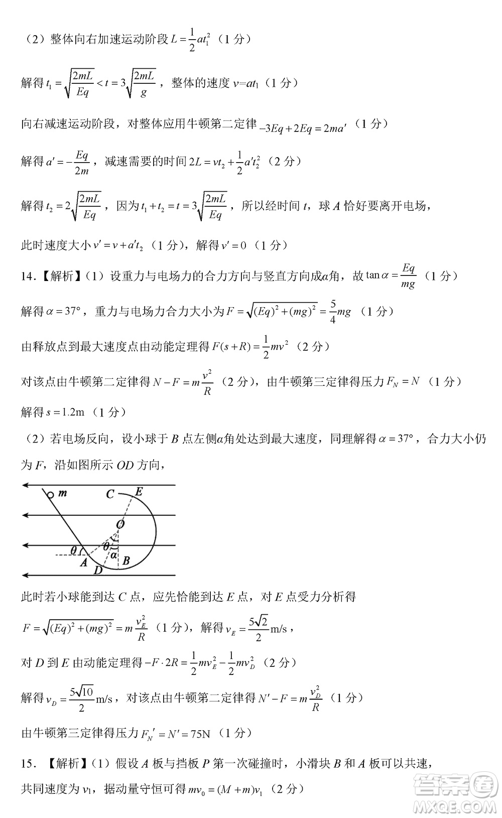 河北新時代NT教育2024屆高三上學期12月階段測試卷物理參考答案