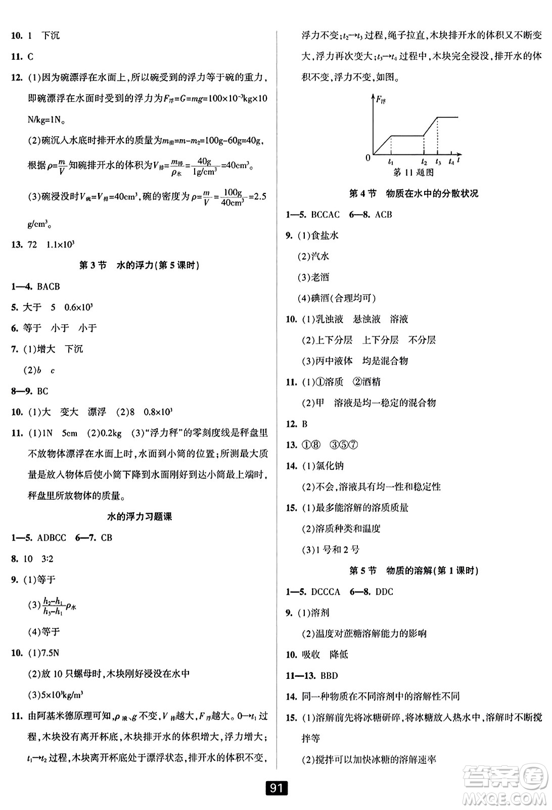 延邊人民出版社2023年秋勵(lì)耘書(shū)業(yè)勵(lì)耘新同步八年級(jí)科學(xué)上冊(cè)浙教版答案