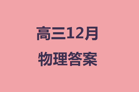 河北新時代NT教育2024屆高三上學期12月階段測試卷物理參考答案