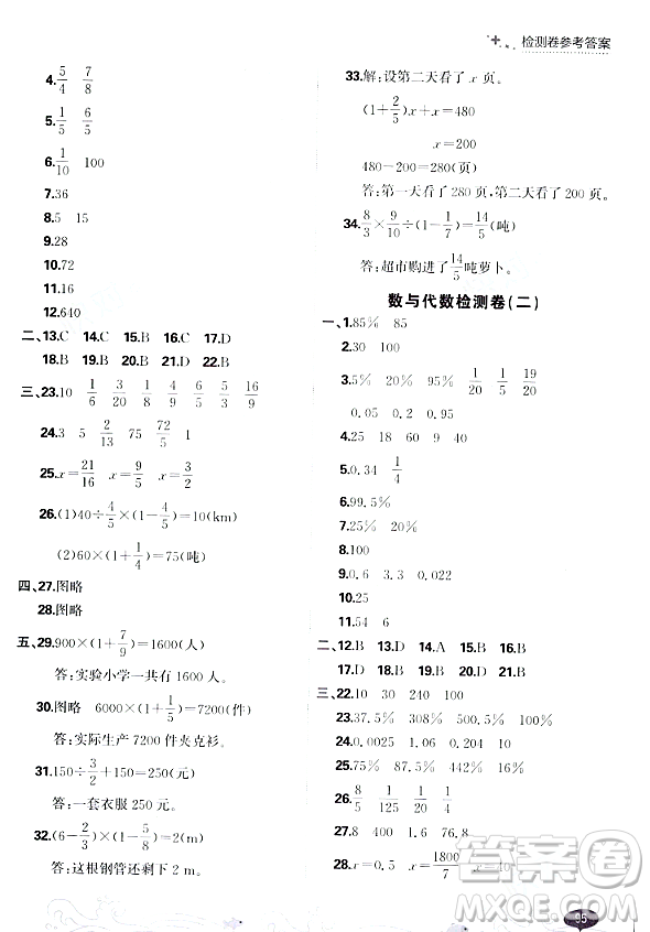 大連出版社2023年秋點(diǎn)石成金金牌每課通六年級(jí)數(shù)學(xué)上冊(cè)北師大版答案