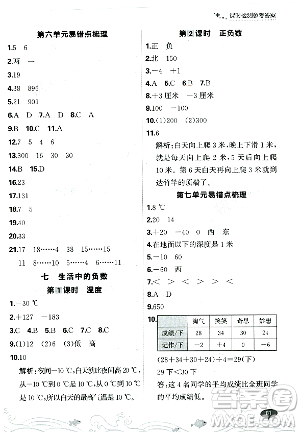 大連出版社2023年秋點石成金金牌每課通四年級數(shù)學(xué)上冊北師大版答案