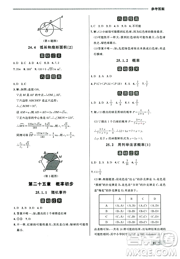 大連出版社2023年秋點(diǎn)石成金金牌每課通九年級數(shù)學(xué)全一冊人教版遼寧專版答案