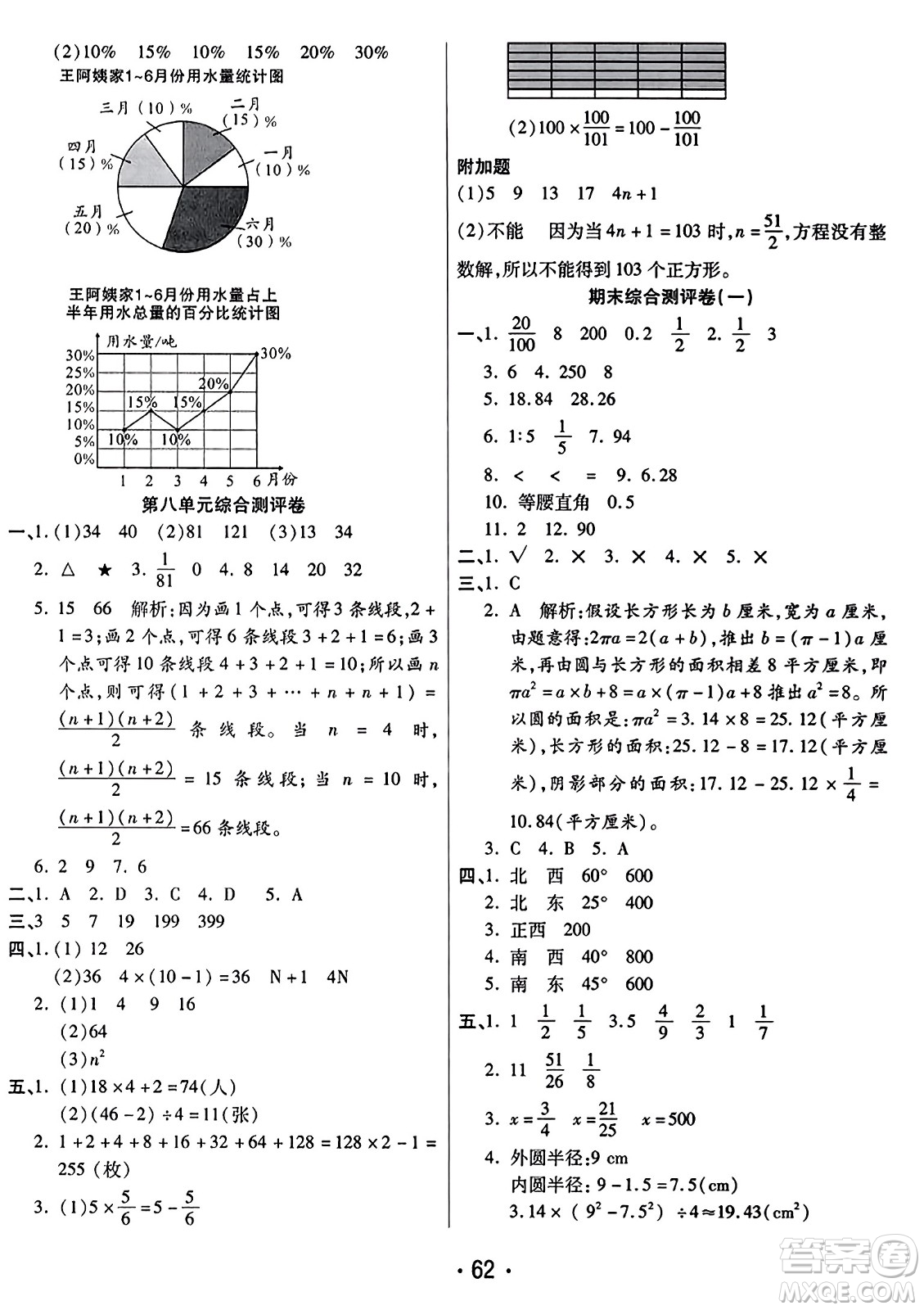 黑龍江美術(shù)出版社2023年秋黃岡金榜大考卷期末必刷六年級數(shù)學(xué)上冊人教版答案