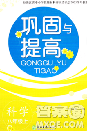 浙江教育出版社2023年秋鞏固與提高八年級(jí)科學(xué)上冊(cè)通用版答案