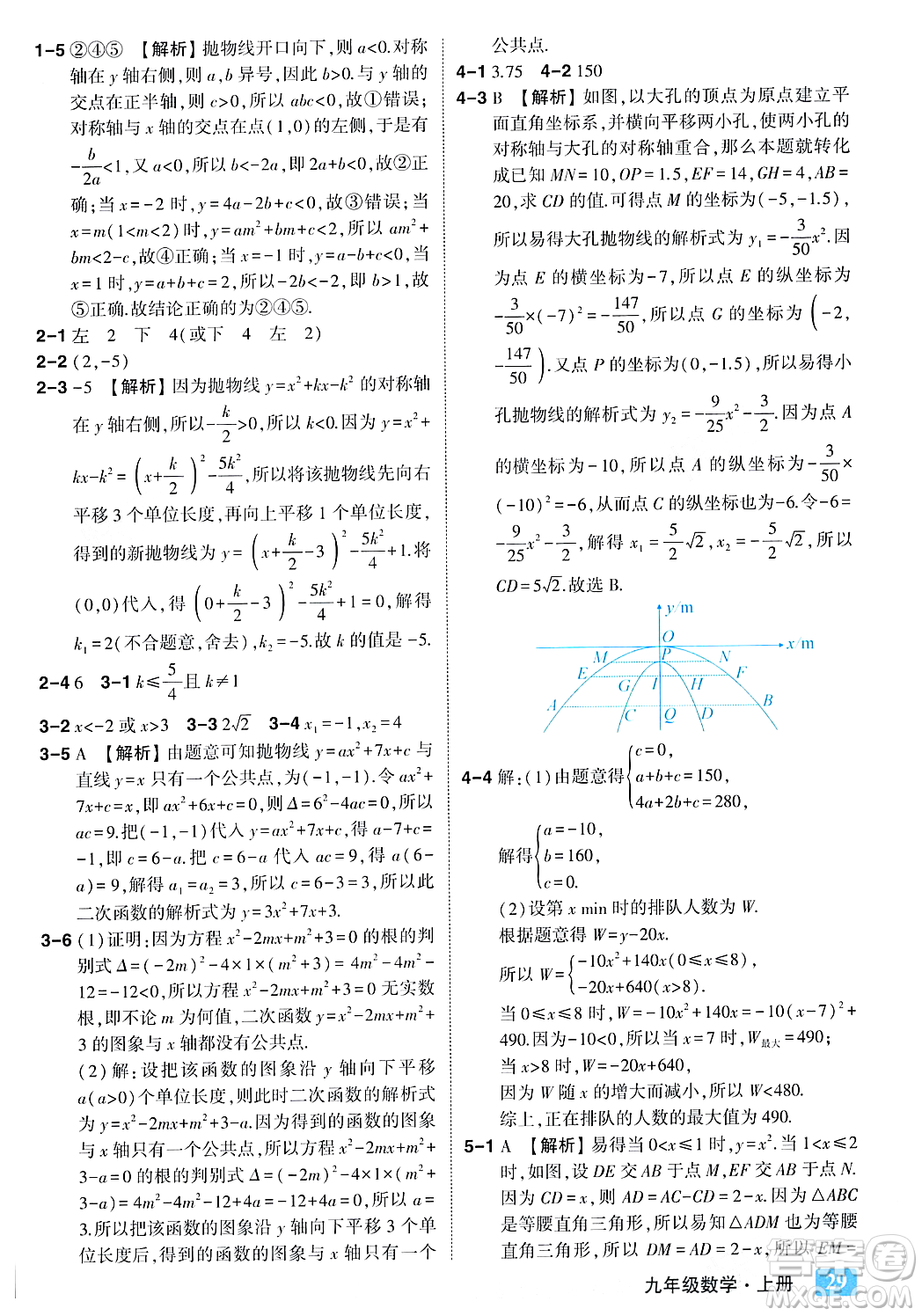 吉林教育出版社2023年秋狀元成才路狀元大課堂九年級數(shù)學(xué)上冊人教版答案