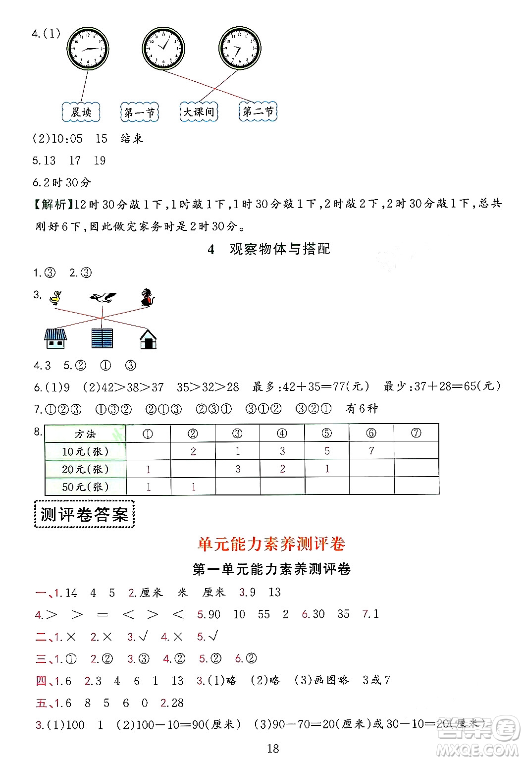 浙江教育出版社2023年秋全優(yōu)方案夯實與提高二年級數(shù)學(xué)上冊人教版答案
