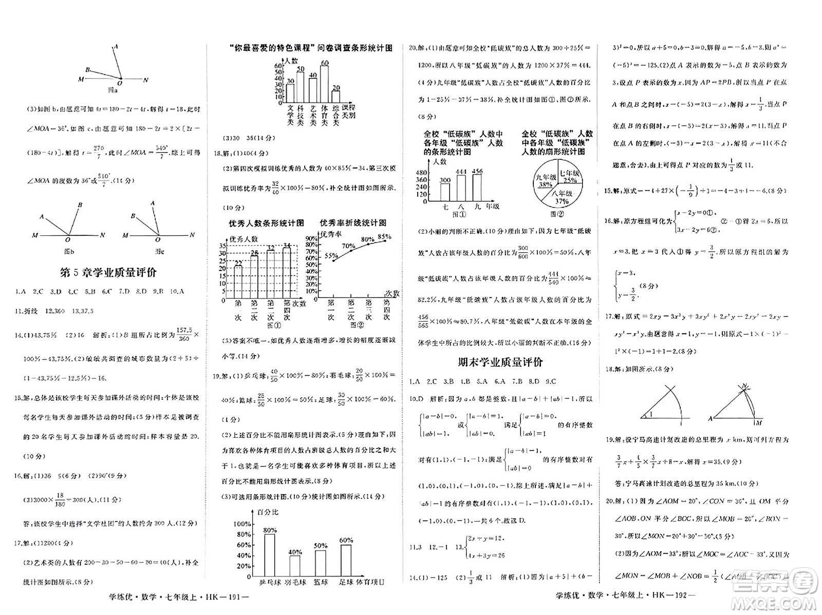 寧夏人民教育出版社2023年秋學(xué)練優(yōu)七年級數(shù)學(xué)上冊滬科版答案