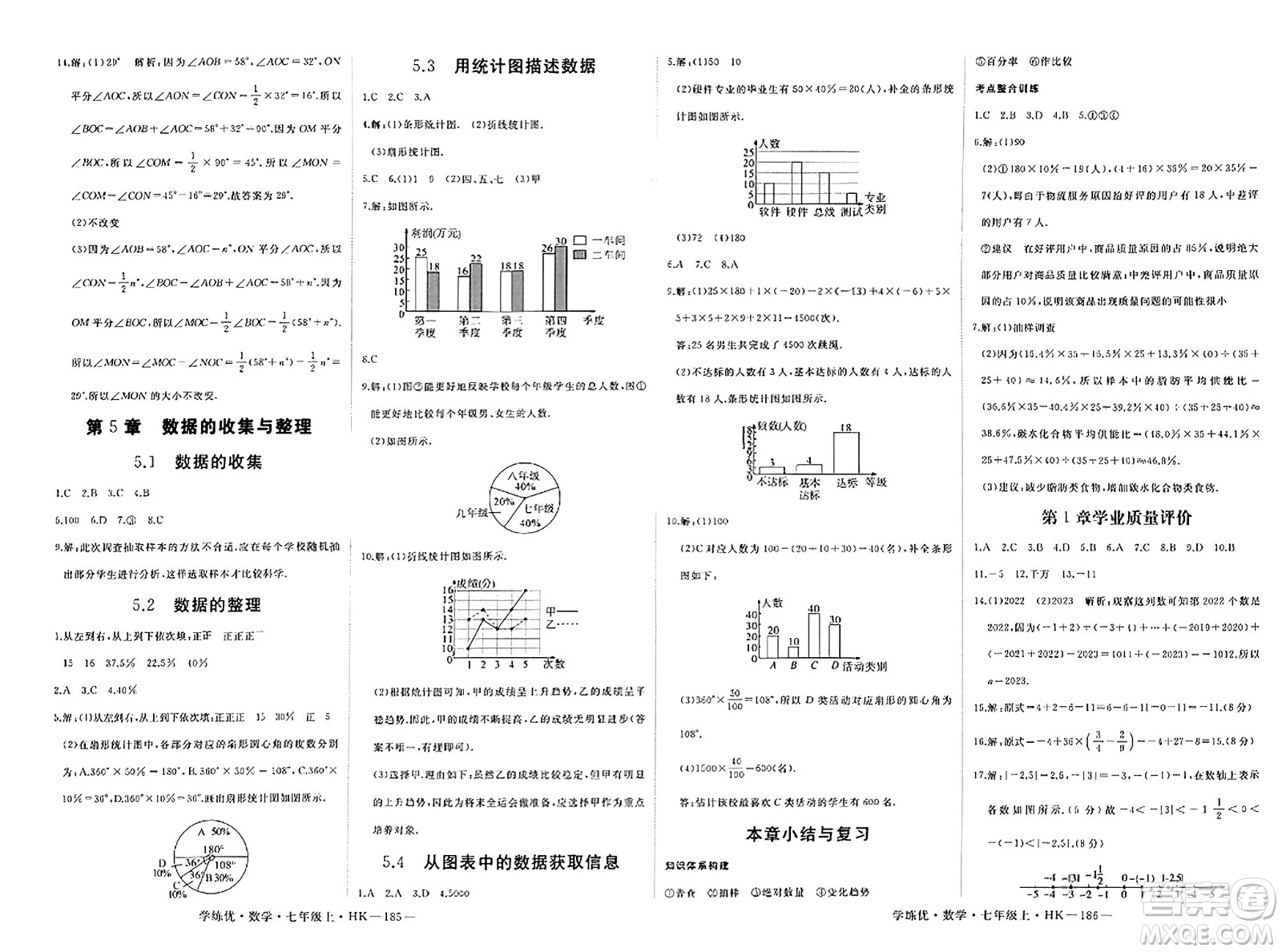 寧夏人民教育出版社2023年秋學(xué)練優(yōu)七年級數(shù)學(xué)上冊滬科版答案