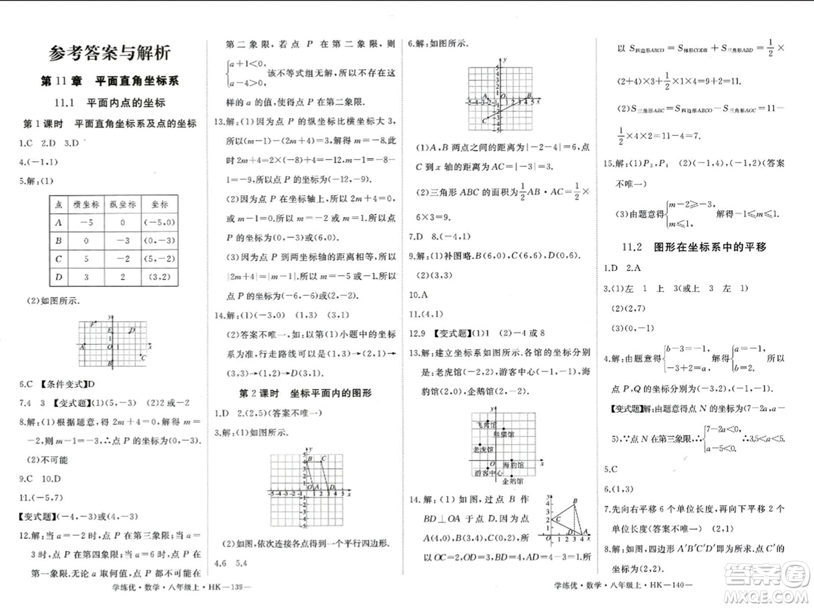 寧夏人民教育出版社2023年秋學(xué)練優(yōu)八年級(jí)數(shù)學(xué)上冊(cè)滬科版答案