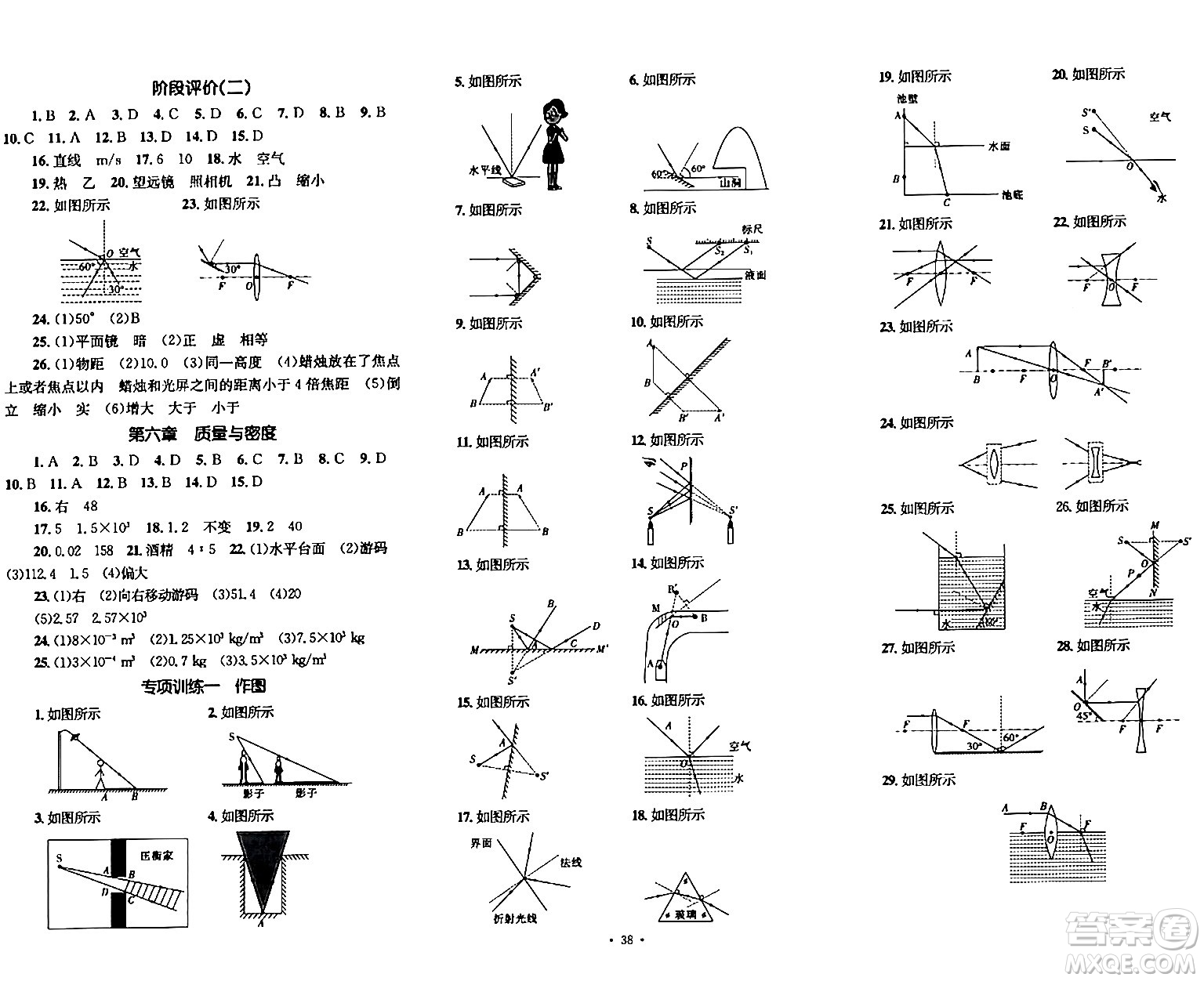 湖南教育出版社2023年秋學(xué)科素養(yǎng)與能力提升八年級物理上冊人教版答案