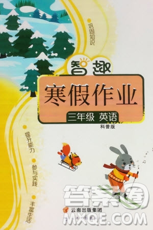 云南科技出版社2024智趣寒假作業(yè)三年級(jí)英語科普版參考答案