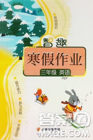 云南科技出版社2024智趣寒假作業(yè)三年級(jí)英語人教版參考答案