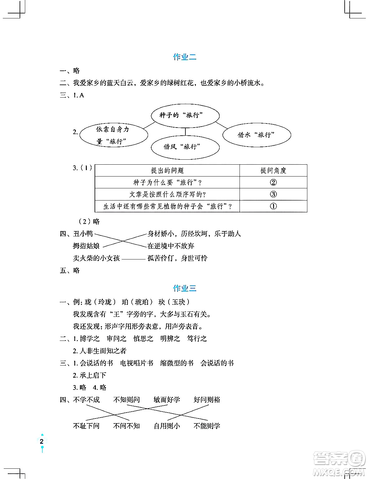 長(zhǎng)江少年兒童出版社2024寒假作業(yè)四年級(jí)語(yǔ)文通用版答案