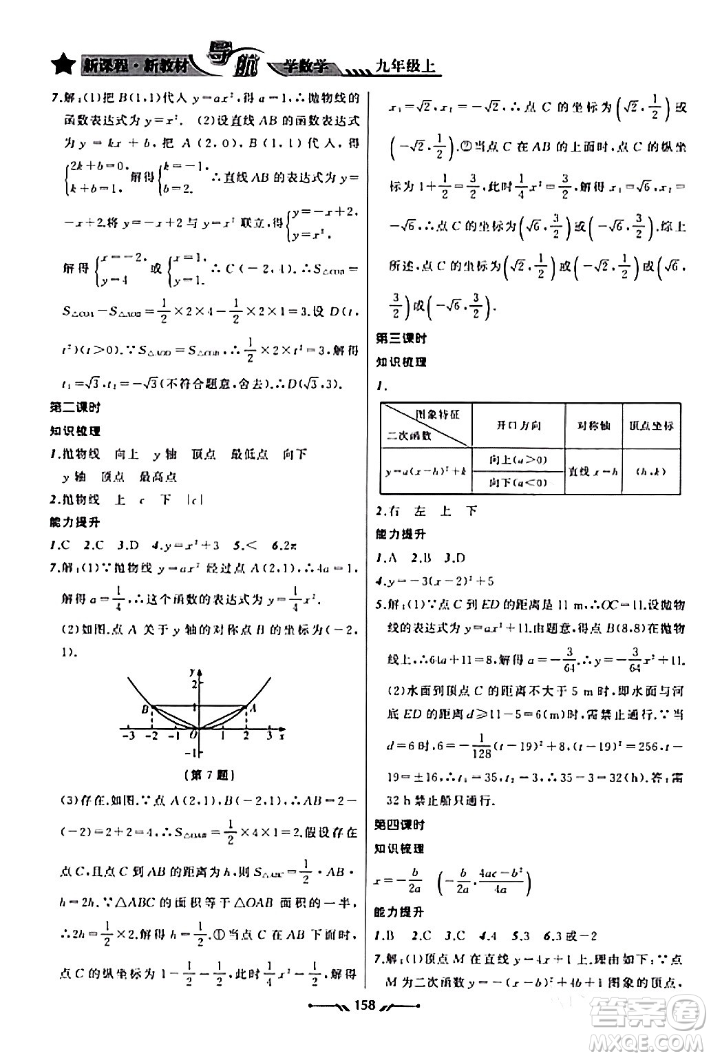 遼寧師范大學(xué)出版社2023年秋新課程新教材導(dǎo)航學(xué)數(shù)學(xué)九年級數(shù)學(xué)上冊北師大版答案
