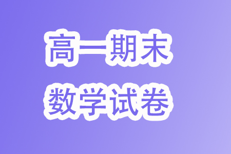 江蘇南京2023-2024學(xué)年高一上學(xué)期期末學(xué)情調(diào)研測試數(shù)學(xué)試卷答案