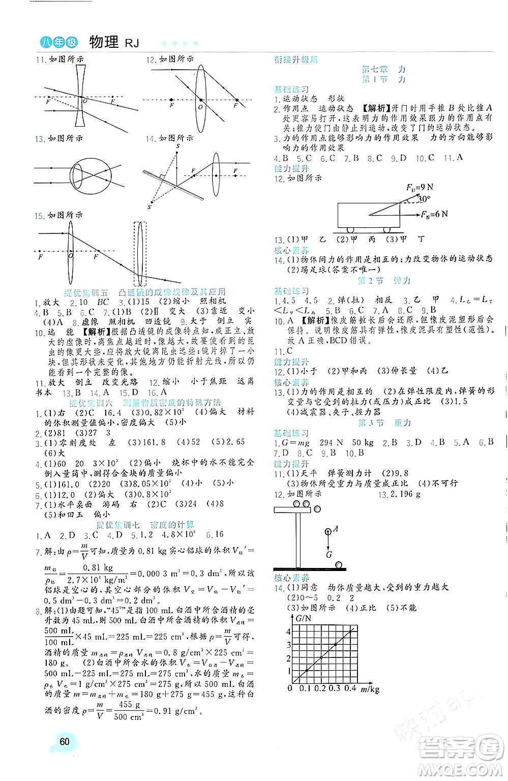 合肥工業(yè)大學(xué)出版社2024寒假總動員八年級物理人教版答案