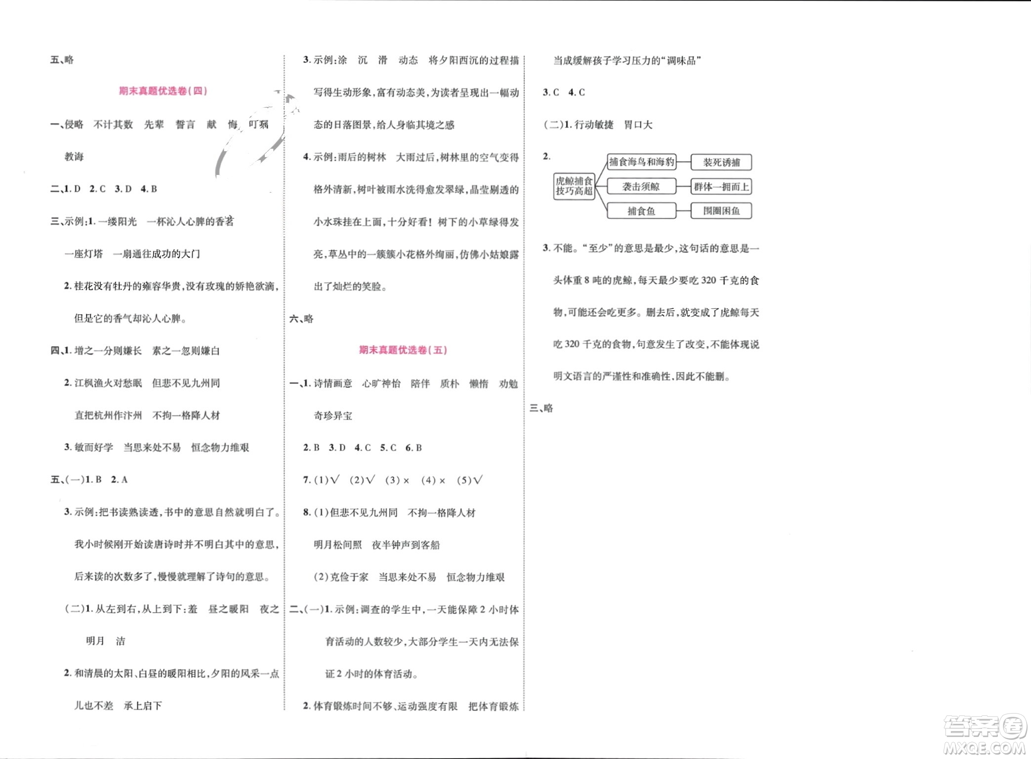 鄭州大學(xué)出版社2024金牌題庫(kù)快樂假期復(fù)習(xí)計(jì)劃寒假五年級(jí)語文人教版參考答案