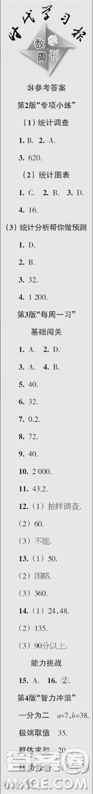 時(shí)代學(xué)習(xí)報(bào)數(shù)學(xué)周刊2023年秋九年級(jí)上冊(cè)21-26期參考答案