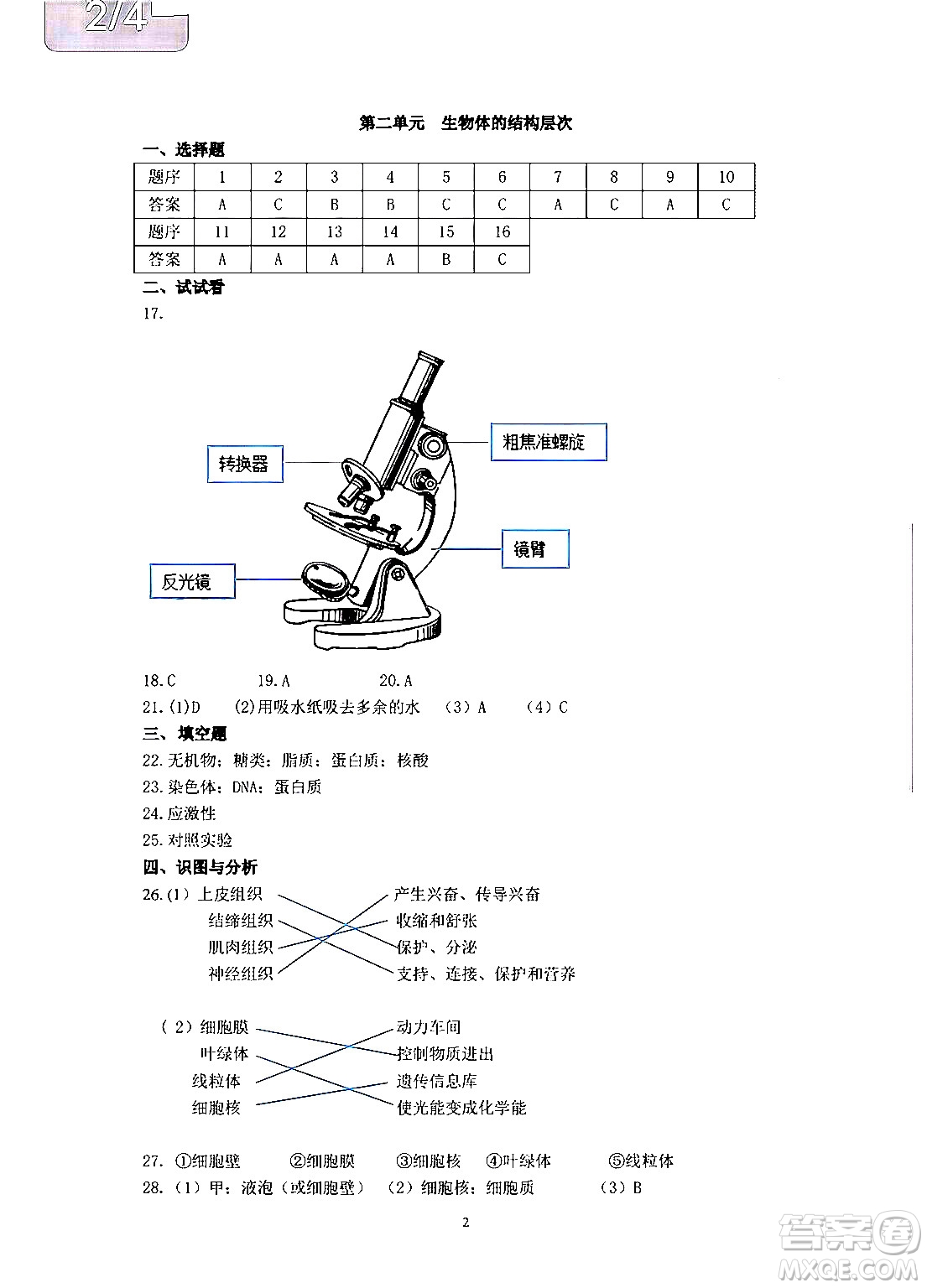 中西書局2024精彩假期寒假作業(yè)七年級(jí)合訂本通用版答案