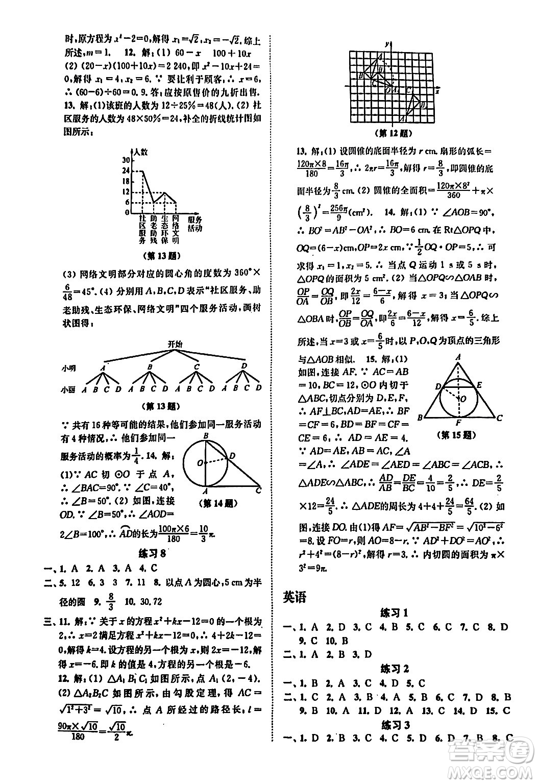 江蘇鳳凰科學(xué)技術(shù)出版社2024快樂(lè)過(guò)寒假九年級(jí)合訂本通用版增強(qiáng)版答案