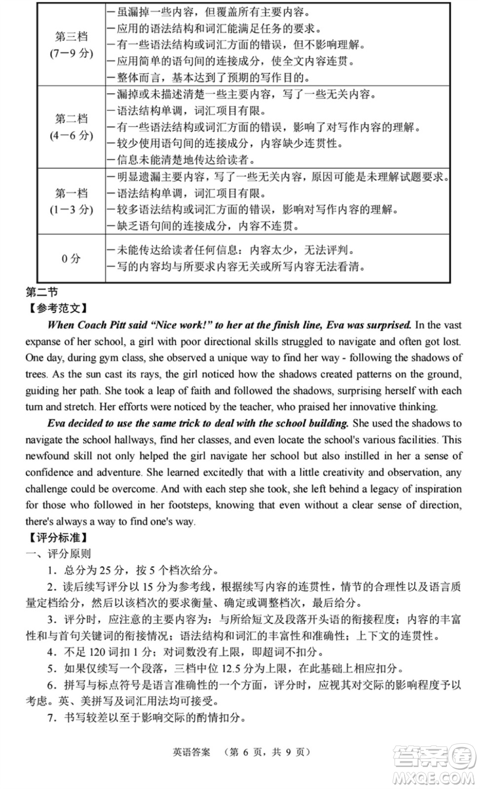 長(zhǎng)郡中學(xué)2024屆高三上學(xué)期期末適應(yīng)性考試英語(yǔ)參考答案