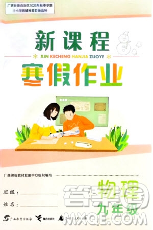 廣西教育出版社2024新課程寒假作業(yè)九年級物理通用版參考答案