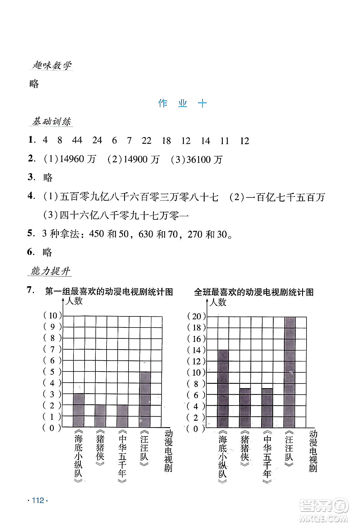 吉林出版集團(tuán)股份有限公司2024假日數(shù)學(xué)四年級(jí)數(shù)學(xué)人教版答案