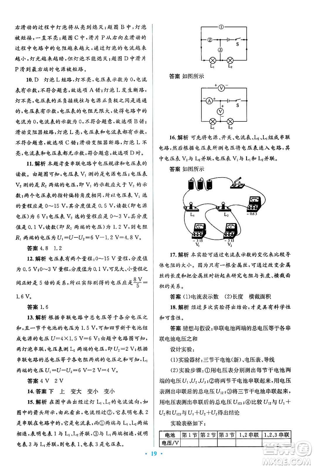 人民教育出版社2024年春人教金學(xué)典同步解析與測(cè)評(píng)學(xué)考練九年級(jí)物理全一冊(cè)人教版答案