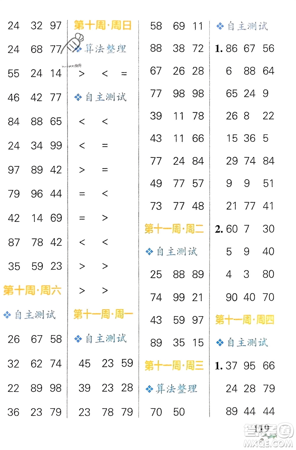 遼寧教育出版社2024年春小學(xué)學(xué)霸天天計(jì)算一年級(jí)數(shù)學(xué)下冊(cè)蘇教版參考答案
