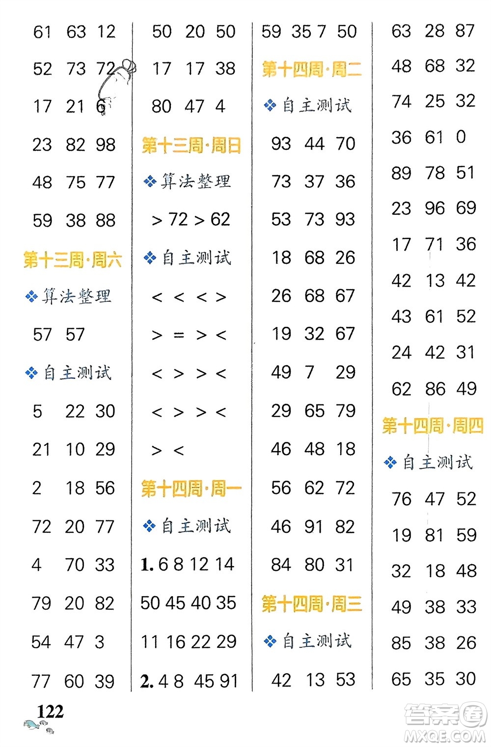 遼寧教育出版社2024年春小學(xué)學(xué)霸天天計(jì)算一年級數(shù)學(xué)下冊人教版廣東專版參考答案