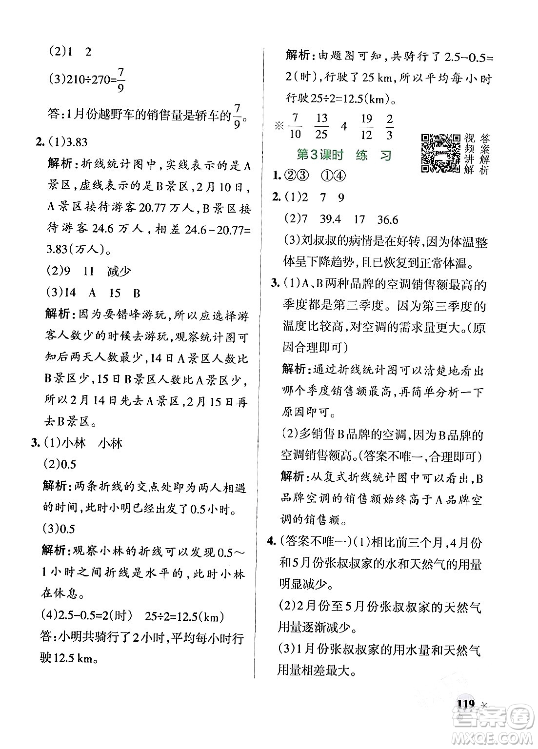 遼寧教育出版社2024年春PASS小學(xué)學(xué)霸作業(yè)本五年級(jí)數(shù)學(xué)下冊(cè)人教版答案