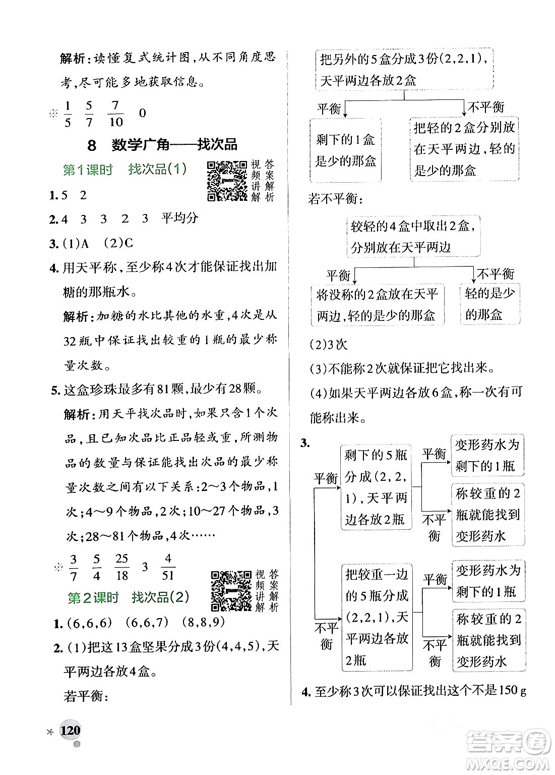 遼寧教育出版社2024年春PASS小學(xué)學(xué)霸作業(yè)本五年級(jí)數(shù)學(xué)下冊(cè)人教版答案