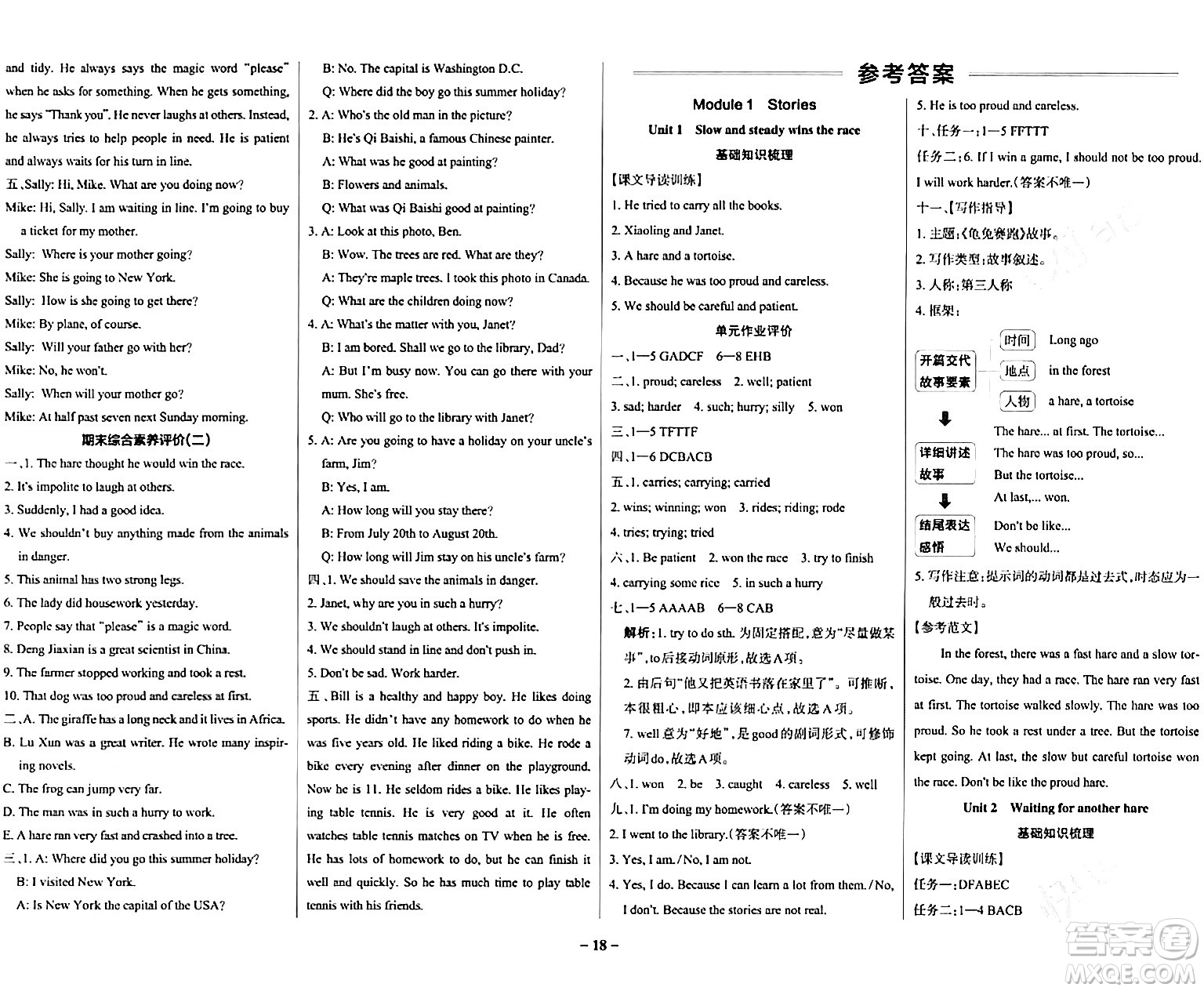 陜西師范大學(xué)出版總社有限公司2024年春PASS小學(xué)學(xué)霸作業(yè)本六年級英語下冊教科版廣州專版答案